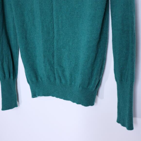 SUNDANCE Cowl Neck Cashmere Sweater Teal Oversized Long Sleeve Women's XS - Picture 4 of 9